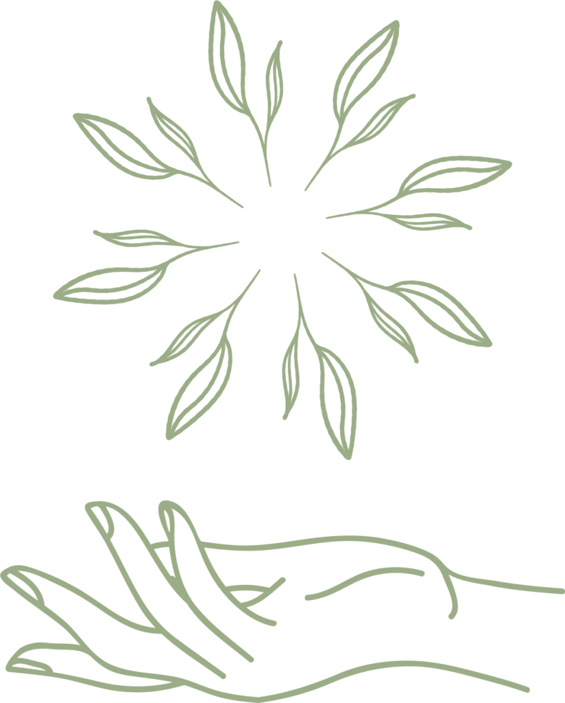 Illustration d'une main et d'un soleil – Espace Mains Sages